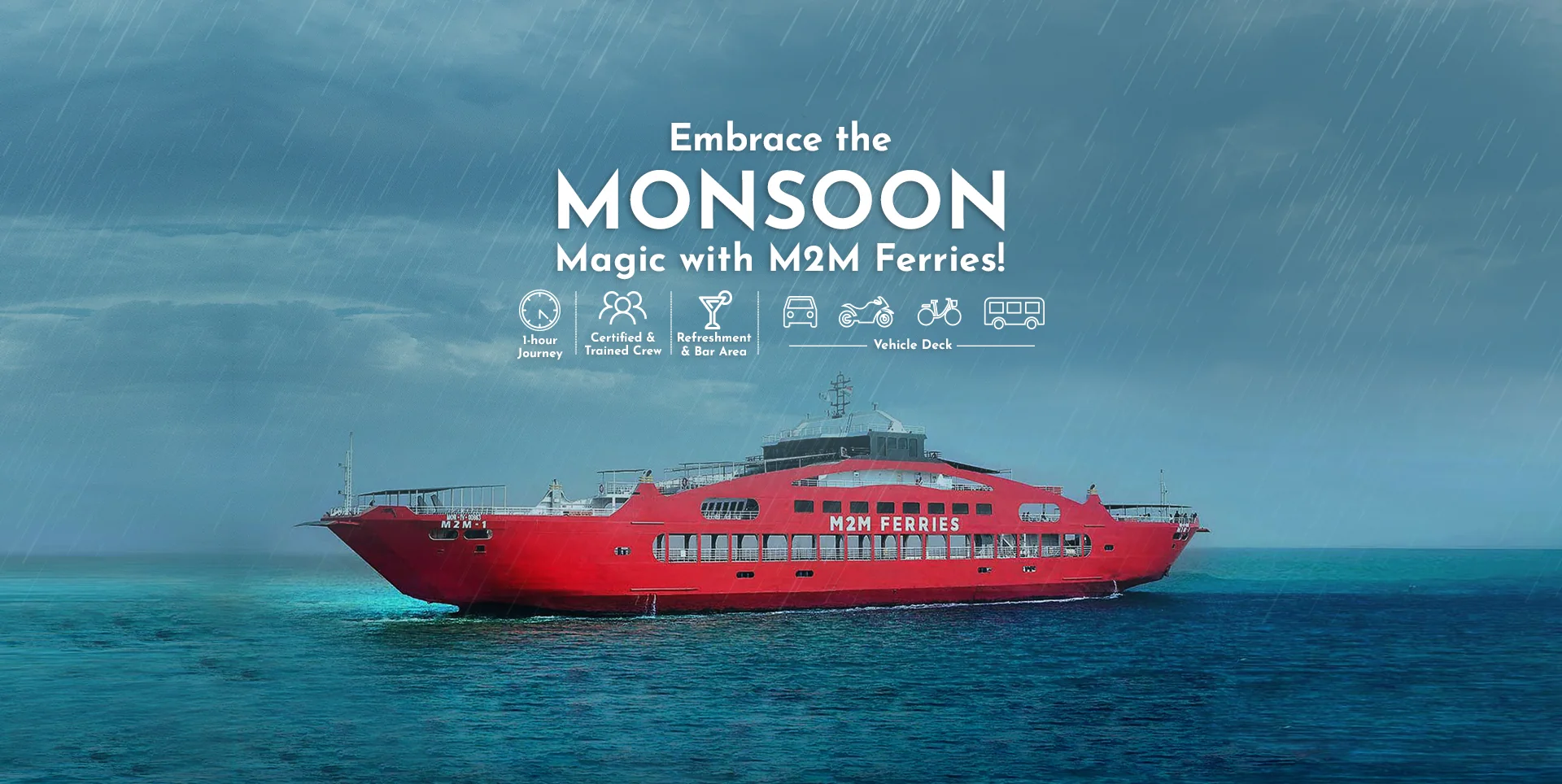 M2M Ferries Ro-Pax on the Mumbai–Mandwa route